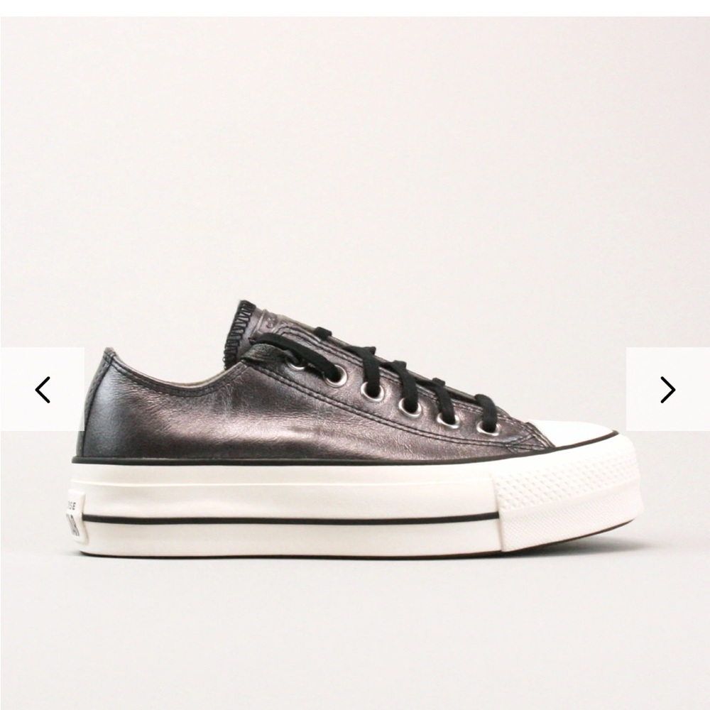 metallic leather Converse All Star Lifts, women's 6.5